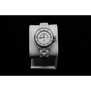 Chanel J12 Quartz H2181 White/Gold Unisex Watch with Cert,Box, Links, and Papers